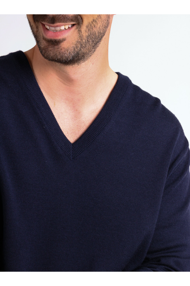 Pull col V laine mérinos · Camille Lafrançaise