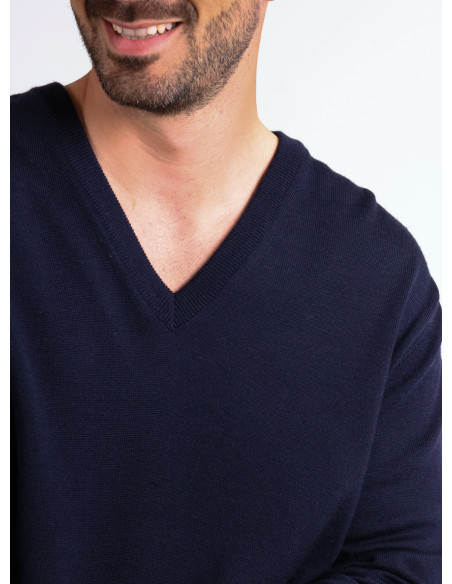 Pull col V laine mérinos · Camille Lafrançaise