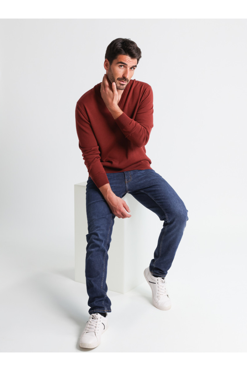 Pull col V laine mérinos · Camille Lafrançaise