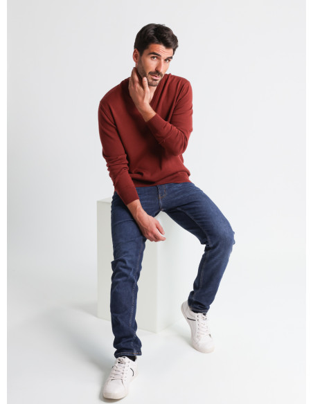 Pull col V laine mérinos · Camille Lafrançaise