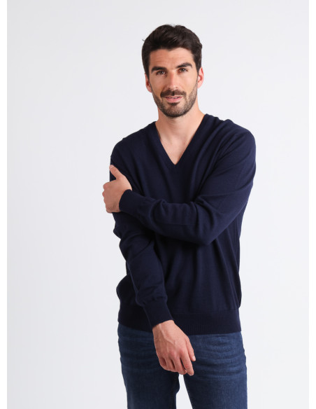 Pull col V laine mérinos · Camille Lafrançaise