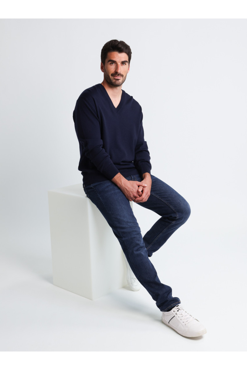Pull col V laine mérinos · Camille Lafrançaise