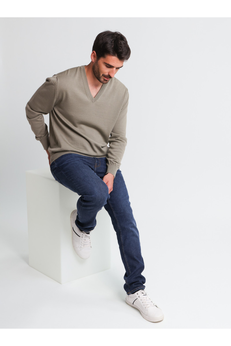 Pull col V laine mérinos · Camille Lafrançaise