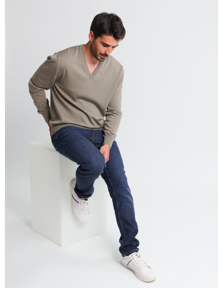 Pull col V laine mérinos · Camille Lafrançaise