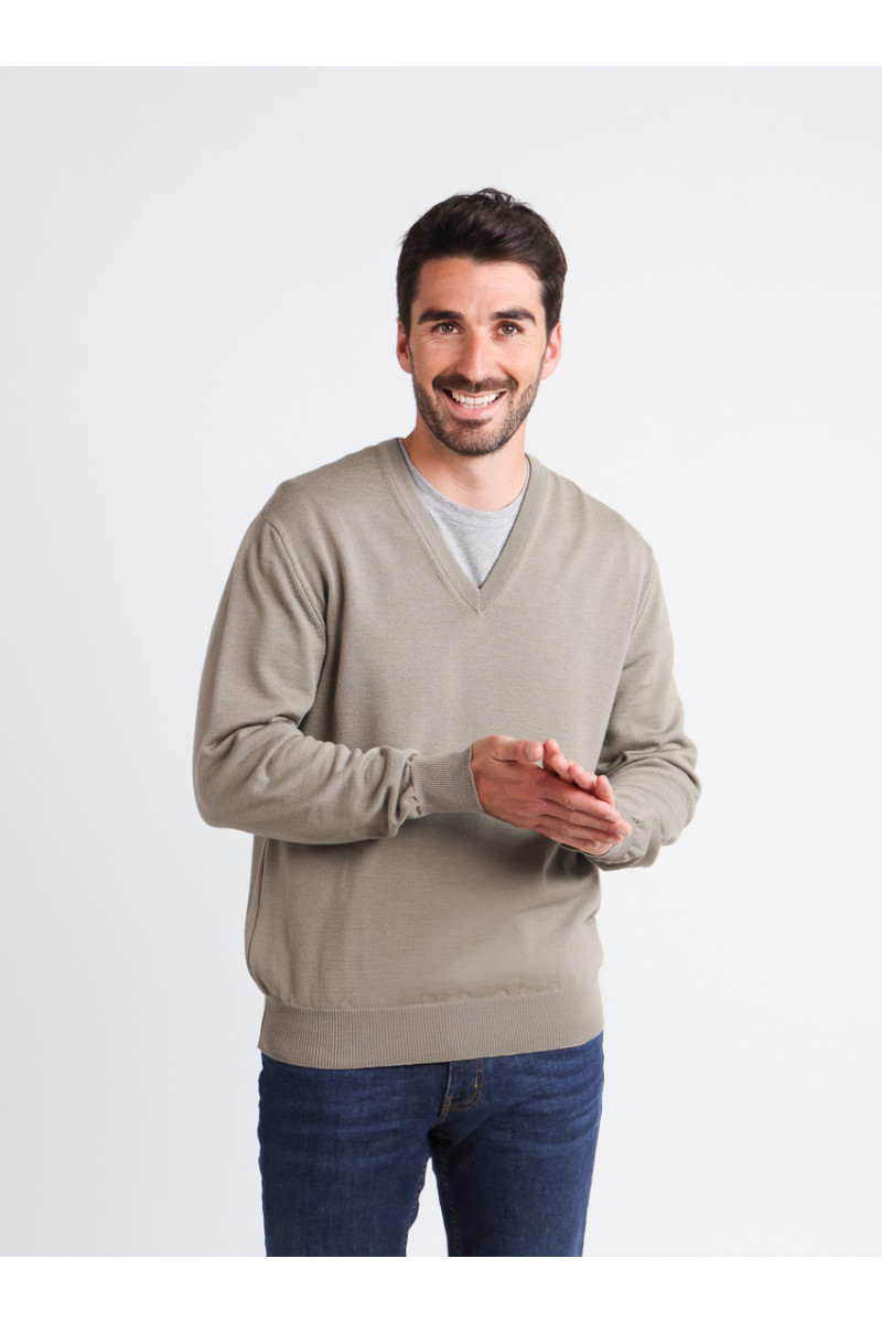 Pull col V laine mérinos · Camille Lafrançaise