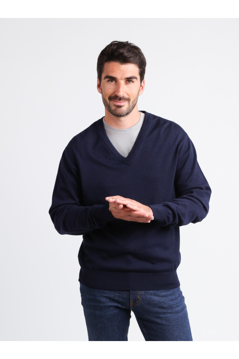 Pull col V laine mérinos · Camille Lafrançaise