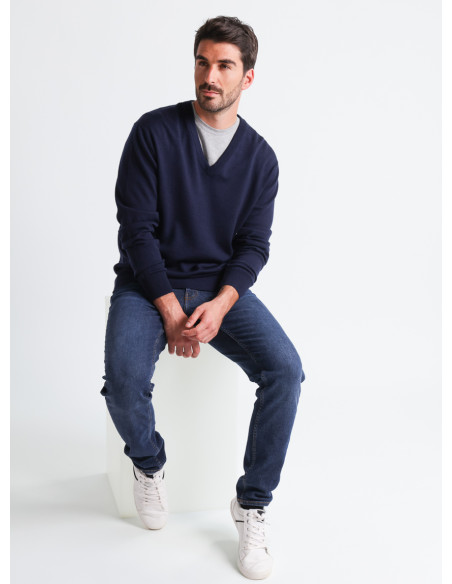 Pull col V laine mérinos · Camille Lafrançaise