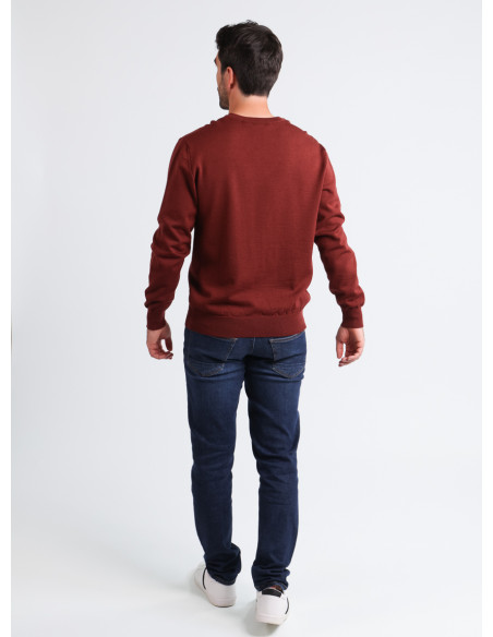 Pull col V laine mérinos · Camille Lafrançaise