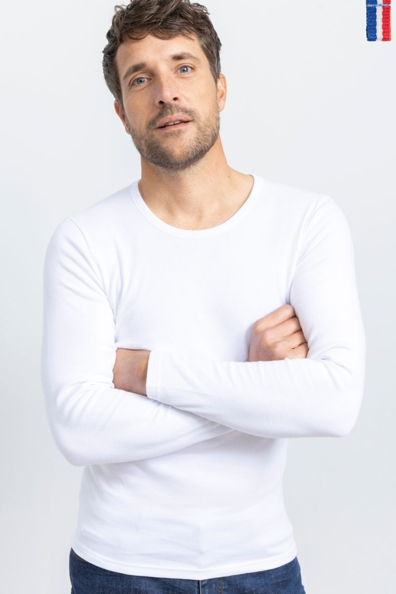 Tee-shirt manches longues en coton · Henri Lafrançaise