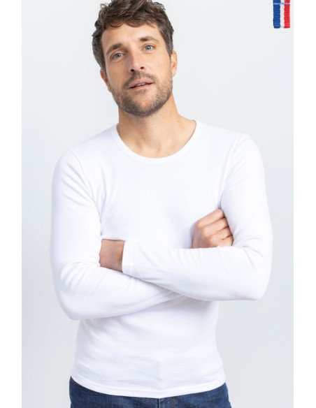 Tee-shirt manches longues en coton · Henri Lafrançaise