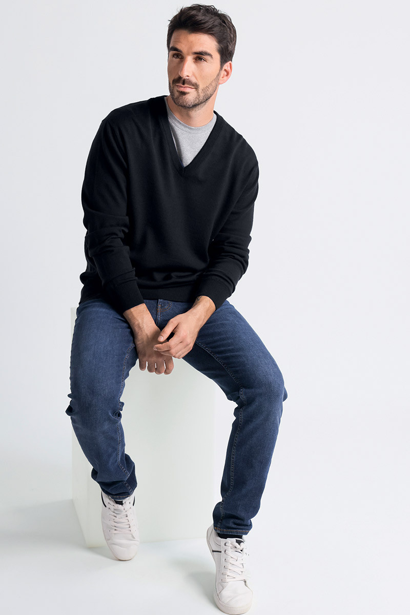 Pull col V laine mérinos · Camille Lafrançaise