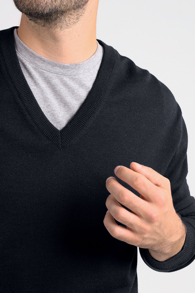 Pull col V laine mérinos · Camille Lafrançaise