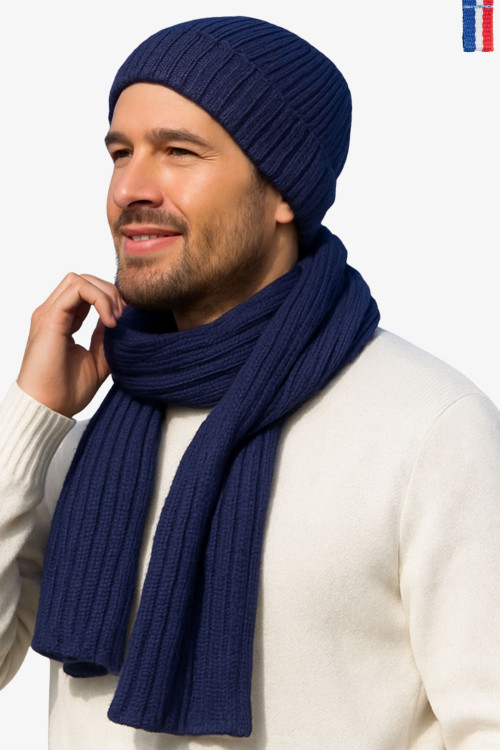 Ensemble bonnet + écharpe en laine mélangée Lafrançaise