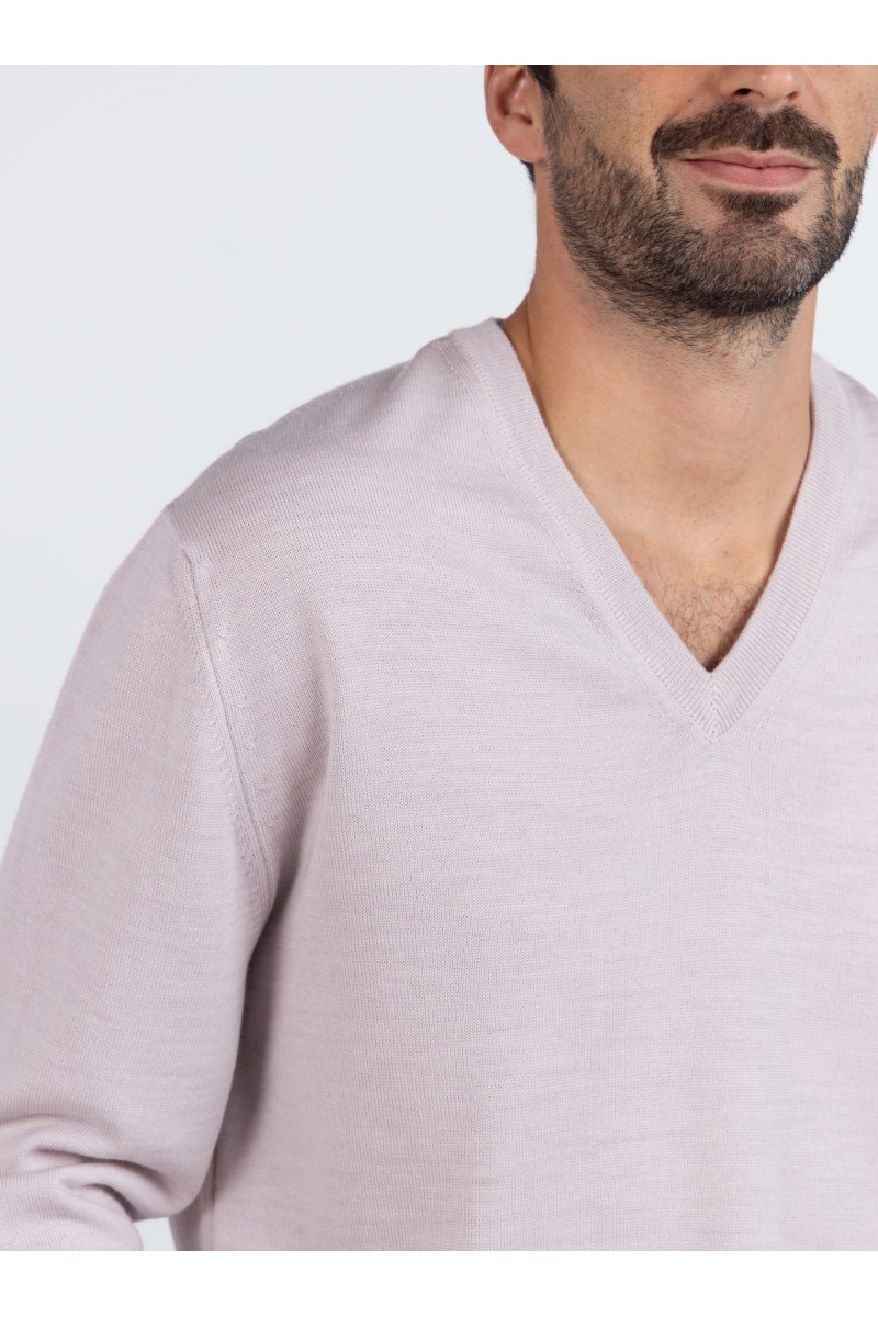 Pull col V laine mérinos · Camille Lafrançaise