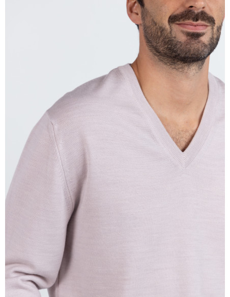 Pull col V laine mérinos · Camille Lafrançaise